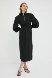 Gestuz rochie Roamlee culoarea negru, maxi, mulata PPYX-SUD2EM_99X
