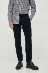 Tommy Hilfiger pantaloni de catifea cord culoarea albastru marin, drept 9BYX-SPM0G4_59X