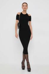 MARELLA rochie culoarea negru, midi, mulata 9BYX-SUD0OW_99X