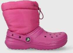 Crocs cizme de iarna copii Classic Lined Neo Puff culoarea roz 9BYX-OBK16M_42X