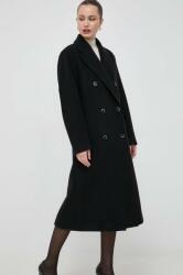 Beatrice .b palton de lana culoarea negru, de tranzitie, cu doua randuri de nasturi MBYX-KPD017_99X