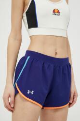 Under Armour pantaloni scurți de alergare Fly-By 2.0 culoarea albastru marin, neted, medium waist PPYK-SZD011_59B (1350196)