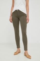 Morgan pantaloni femei, culoarea verde, mulata, high waist 9BYY-SPD119_78X