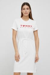 Tommy Hilfiger rochie din bumbac culoarea alb, mini, drept PPYY-SUD0U2_00A