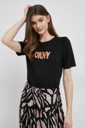DKNY tricou femei, culoarea negru PPYX-BDD07C_99X