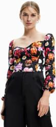 Desigual longsleeve femei, culoarea negru PPYX-BUD05C_99X (23SWQW03)