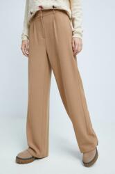 Medicine pantaloni femei, culoarea bej, lat, medium waist ZBYY-SPD606_80X