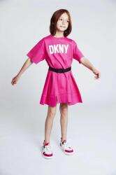 DKNY rochie fete culoarea roz, mini, oversize PPYX-SUG0FG_42X