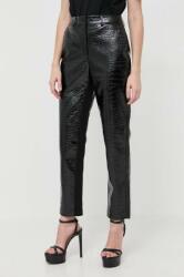 Karl Lagerfeld pantaloni femei, culoarea negru, drept, high waist 9BYX-SPD0Z0_99X