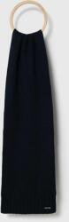Calvin Klein esarfa de lana culoarea albastru marin, neted 9BYX-SAM02N_59X
