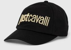 Just Cavalli șapcă de baseball din bumbac culoarea negru, cu imprimeu 9BYX-CAM04U_99A