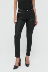 Morgan pantaloni femei, culoarea negru, mulata, medium waist 9BY8-SPD0PT_99X
