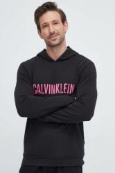 Calvin Klein bluză lounge culoarea negru, cu glugă, cu imprimeu 9BYX-BLM1DF_99X