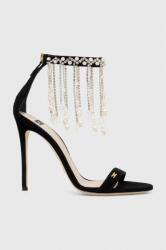 Elisabetta Franchi sandale din piele intoarsa culoarea negru, SA04L37E2 9BYX-OBD1A3_99X
