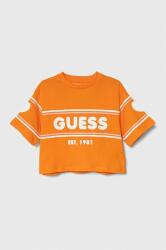 GUESS tricou de bumbac pentru copii culoarea portocaliu 9BYX-TSG00L_22X