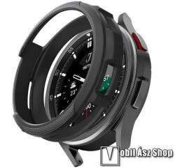 SPIGEN Samsung Galaxy Watch6 Classic 47mm (SM-R960/965), Spigen Liquid Air okosóra szilikontok, Keret, Fekete (ACS06394)
