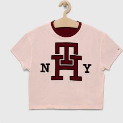 Tommy Hilfiger tricou reversibil din bumbac culoarea roz 9BYX-TSG01N_03X