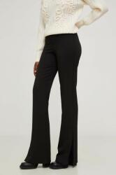 Answear Lab pantaloni femei, culoarea negru, evazati, high waist BMYX-SPD034_99X