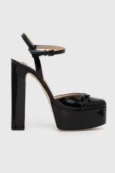 Elisabetta Franchi pantofi de piele culoarea negru, cu toc drept, cu toc deschis, SA85B36E2 9BYX-OBD1AK_99X