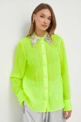 Custommade camasa femei, culoarea verde, cu guler clasic, regular 9BYX-KDD09N_71A