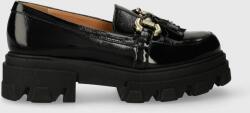 Charles Footwear mocasini de piele Zulia femei, culoarea negru, cu platforma, Zulia. Loafer. Black MBYX-OBD02U_99X