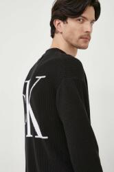 Calvin Klein pulover de bumbac culoarea negru, light 9BYX-SWM0IE_99X