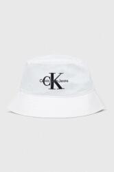 Calvin Klein Jeans pălărie din bumbac culoarea alb, bumbac K60K611029 9BYX-CAD018_00X