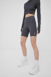 P. E Nation pantaloni scurți de antrenament Universal femei, culoarea gri, neted, high waist PPYY-SZD135_90M
