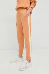 Weekend Max Mara pantaloni de trening din bumbac femei, culoarea portocaliu, modelator PPYX-SPD036_22X