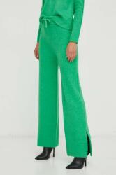 Patrizia Pepe pantaloni din lana culoarea verde, drept, high waist 9BYX-SPD0T6_77X