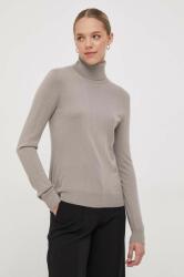 Sisley pulover de lana femei, culoarea bej, light, cu guler 9BYX-SWD0WK_80X