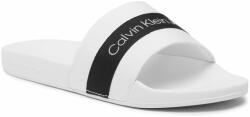 Calvin Klein Jeans Șlapi Calvin Klein Jeans Slide Printed Logo Web YW0YW01244 Bright White/Black/Lavender YBR