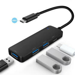Rocketek 4 in 1 3xUSB 2.0 & Type-C HUB dokkoló - USB HUB Állomás (RT-R808C)