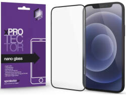Apple iPhone 15, Kijelzővédő fólia, ütésálló fólia (az íves részre is! ), Tempered Glass (edzett üveg), Xprotector Nano Glass, fekete - pixato