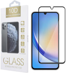 Samsung Galaxy A34 5G üvegfólia, tempered glass, előlapi, 10D, edzett, hajlított, fekete kerettel