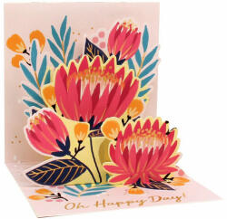 Popshots képeslap, mini, virágok, Oh Happy Day! (TR323)