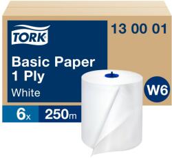 Tork általános tekercses kéztörlő papír, W6 1 rétegű, fehér, 250m SCA130001