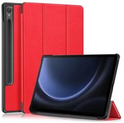 Gigapack Tok álló, bőr hatású (aktív FLIP, oldalra nyíló, TRIFOLD asztali tartó funkció, S Pen tartó) PIROS Samsung Galaxy Tab S9 FE LTE (SM-X516), Samsung Galaxy Tab S9 FE WIFI (SM-X510) (GP-149335)