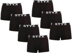 Styx 7PACK Fekete férfi boxeralsó Styx sport gumi (7G960) S