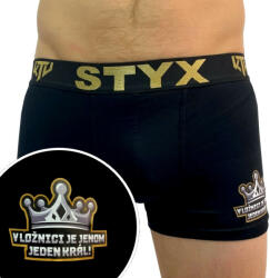Styx Fekete férfi boxeralsó Styx / KTV sport gumi - fekete gumi (GTCK960) XL