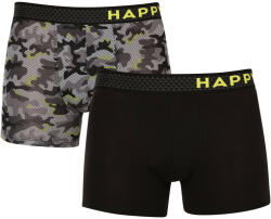 Happy Shorts 2PACK tarka Happy Shorts férfi boxeralsó (HSJ 792) L