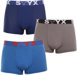 Styx 3PACK férfi boxeralsók Styx sport gumi Többszínű (G9676863) L