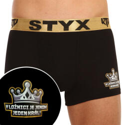 Styx Fekete férfi boxeralsó Styx / KTV sport gumi - arany gumi (GTZK960) XL
