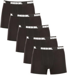Nedeto 5PACK Férfi boxeralsó Nedeto Rebel black (5NBR001) S