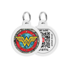 WauDog Smart ID QR - biléta ("Wonder Woman 2" minta, QR kód) - Ø25mm