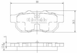 NIPPARTS set placute frana, frana disc NIPPARTS J3614007 - automobilus