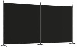 vidaXL 2 paneles fekete szövet térelválasztó 348 x 180 cm 350277