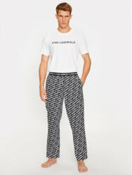 Karl Lagerfeld Pizsama Printed Pj T-Shirt Set 225M2100 Fehér Regular Fit (Printed Pj T-Shirt Set 225M2100)