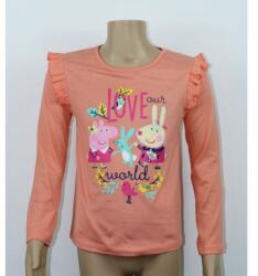 Setino Bluză cu mânecă lungă pentru fete - Peppa Pig, somon Mărimea - Copii: 116
