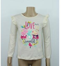 Setino Bluză cu mânecă lungă pentru fete - Peppa Pig, crem Mărimea - Copii: 116